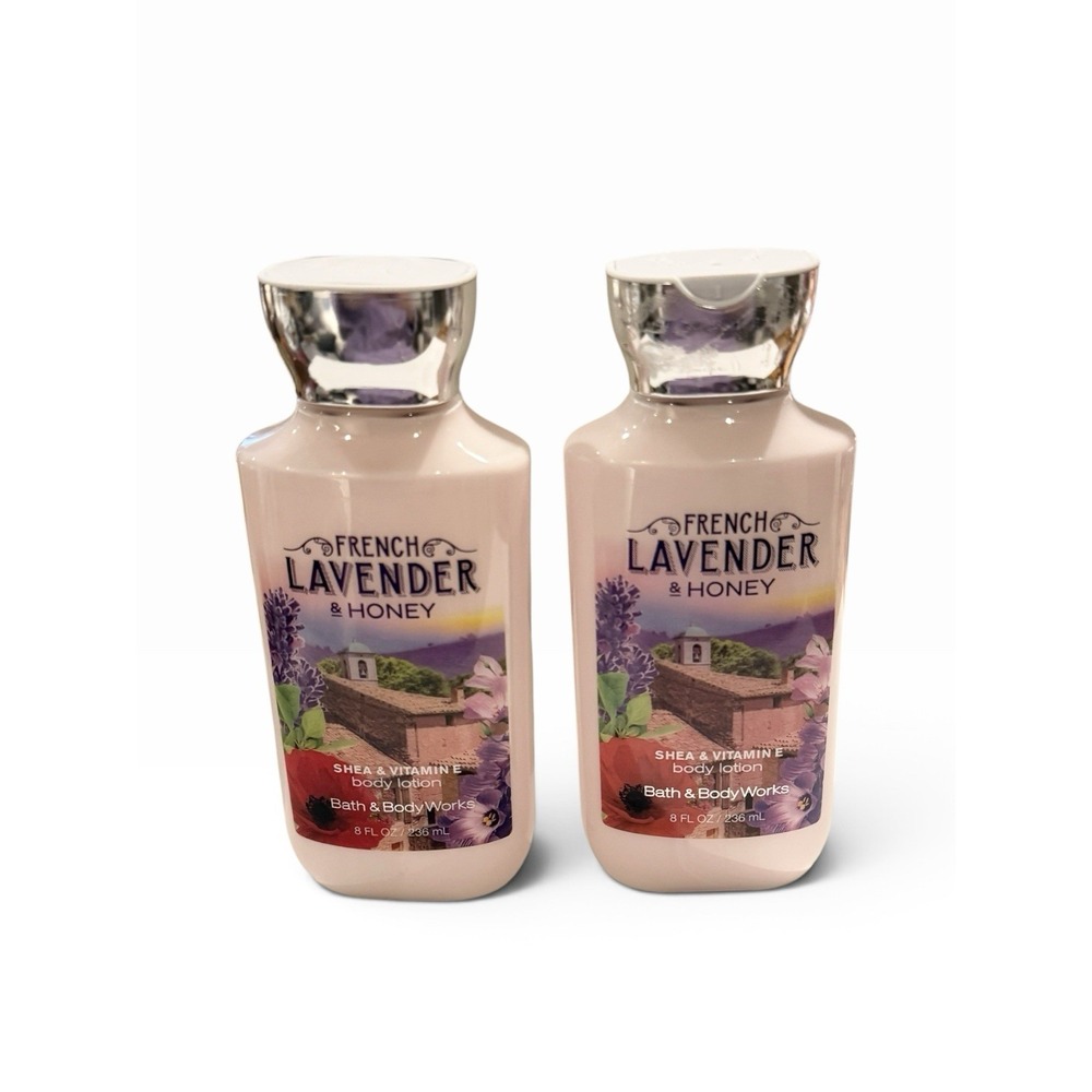 Bath & Body Works French Lavender & Honey Body Lotion 8 oz Lot of 2 Retired